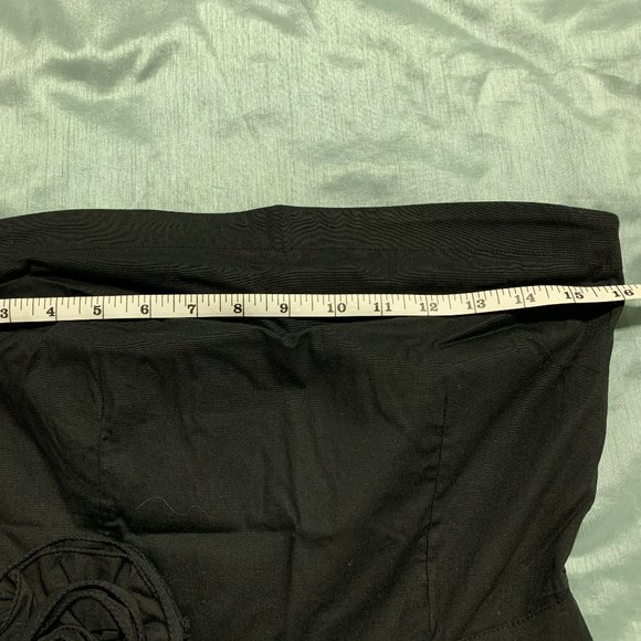 Black Dress with a Statement Flower - Picture 4 of 6